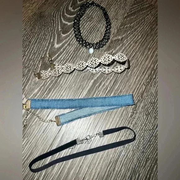 Set of 4 chokers 🖤💙 - Picture 1 of 6